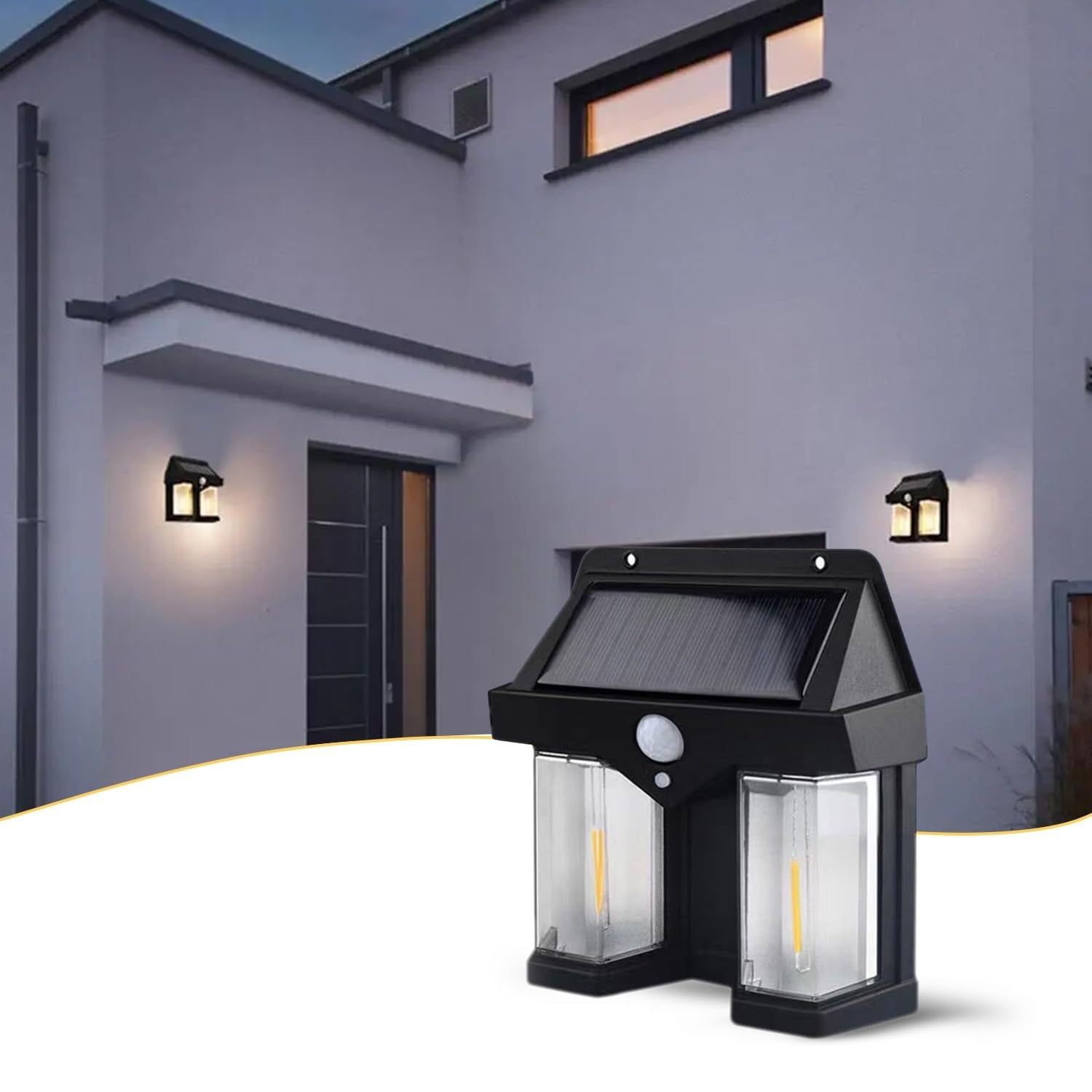 12585 Outdoor Solar Wall Lamp Outdoor Waterproof High Quality Lamp Induction Garden Lamp Garden Villa Night Lamp Double Lamp Light (1 Pc) 12585 Outdoor Solar Wall Lamp Outdoor Waterproof High Quality Lamp Induction Garden Lamp Garden Villa Night Lamp Double Lamp Light (1 Pc)